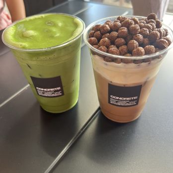 Concrete Coffee - Matcha and cocoa puff latte - Coffee & Tea Near Me - Mission Viejo, California Concrete Coffee - Matcha and cocoa puff latte - Coffee & Tea Near Me - Mission Viejo, California