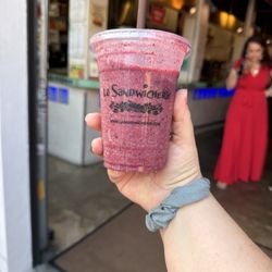 Nice fresh fruit, berry rainforest smoothie.