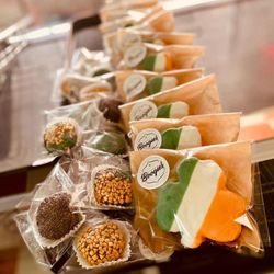 Trolley Stop Bakery - Irish cream truffles, peanut butter cup cake pops, and shamrock snack cakes by Momma Boogie's