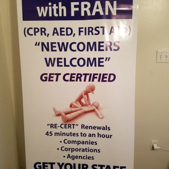 CPR Training With Fran - Educational Services Near Me CPR Training With Fran - Educational Services Near Me