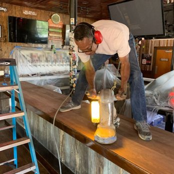 The Floorman - Edging bar top. - General Contractors Near Me The Floorman - Edging bar top. - General Contractors Near Me