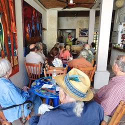 La Rueda Café Galeria - First Wed. of the month readings--poetry and prose.  Be there at 3 to order drinks or dessert.