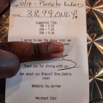 Debbie Lou's Biscuit Shop - KINDNESS GOES A LONG WAY!!!! - Breakfast & Brunch Near Me - Durham, North Carolina