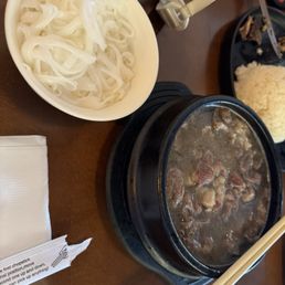 Waygu meat in the pho broth with fresh pho noodles Waygu meat in the pho broth with fresh pho noodles