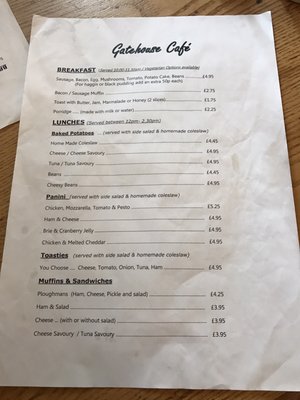 Menu photo 1 Gatehouse Cafe Carlisle, CMA