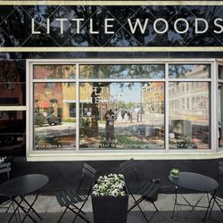 Outdoor seating at Little Woods
