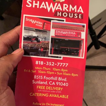 Shawarma House - The menu - Barbeque Near Me - Sunland, California