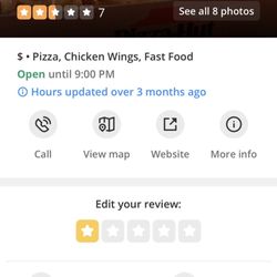Pizza Hut - But....they aren't really open.......