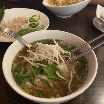 Pho-Char Grill - 1. Combination Pho & 1. Thai Basil Chicken Fried Rice - Vietnamese Near Me - Ocean City, Maryland
