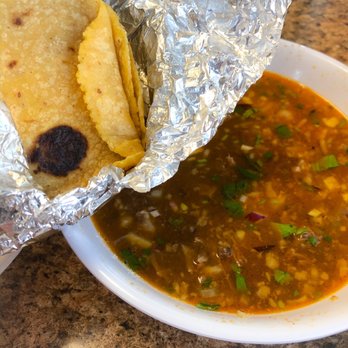 Birrieria Canelo’s - "Birria con Caldo" with handmade tortillas - Mexican Near Me - Maywood, California