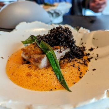 Cyrus - Chicken with crispy skin + kimchi + French truffles - French Near Me - Geyserville, California