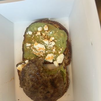 Crack'd Kitchen & Coffee - Avacado Avocado Toast With sausage - Coffee & Tea Near Me - Burlington, Massachusetts