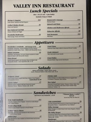 Menu photo 7 The Valley Inn Palos Hills, IL Menu photo 7 The Valley Inn Palos Hills, IL