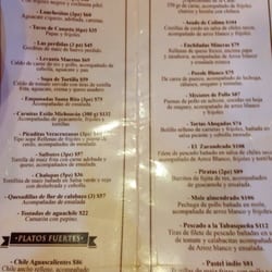 Treinta y Dos Delicias de Mexico - Menu