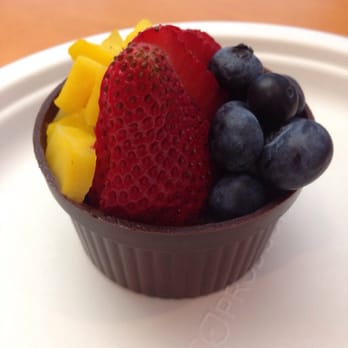 Fresh Connections - Belgium chocolate cups with fruit and whip cream underneath. - Caterers Near Me - Fairfax, Virginia Fresh Connections - Belgium chocolate cups with fruit and whip cream underneath. - Caterers Near Me - Fairfax, Virginia