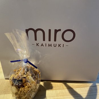 Miro Kaimuki - Complimentary granola to take home - Asian Fusion Near Me - Honolulu, Hawaii Miro Kaimuki - Complimentary granola to take home - Asian Fusion Near Me - Honolulu, Hawaii