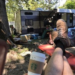 Starbucks - Camping and coffee.