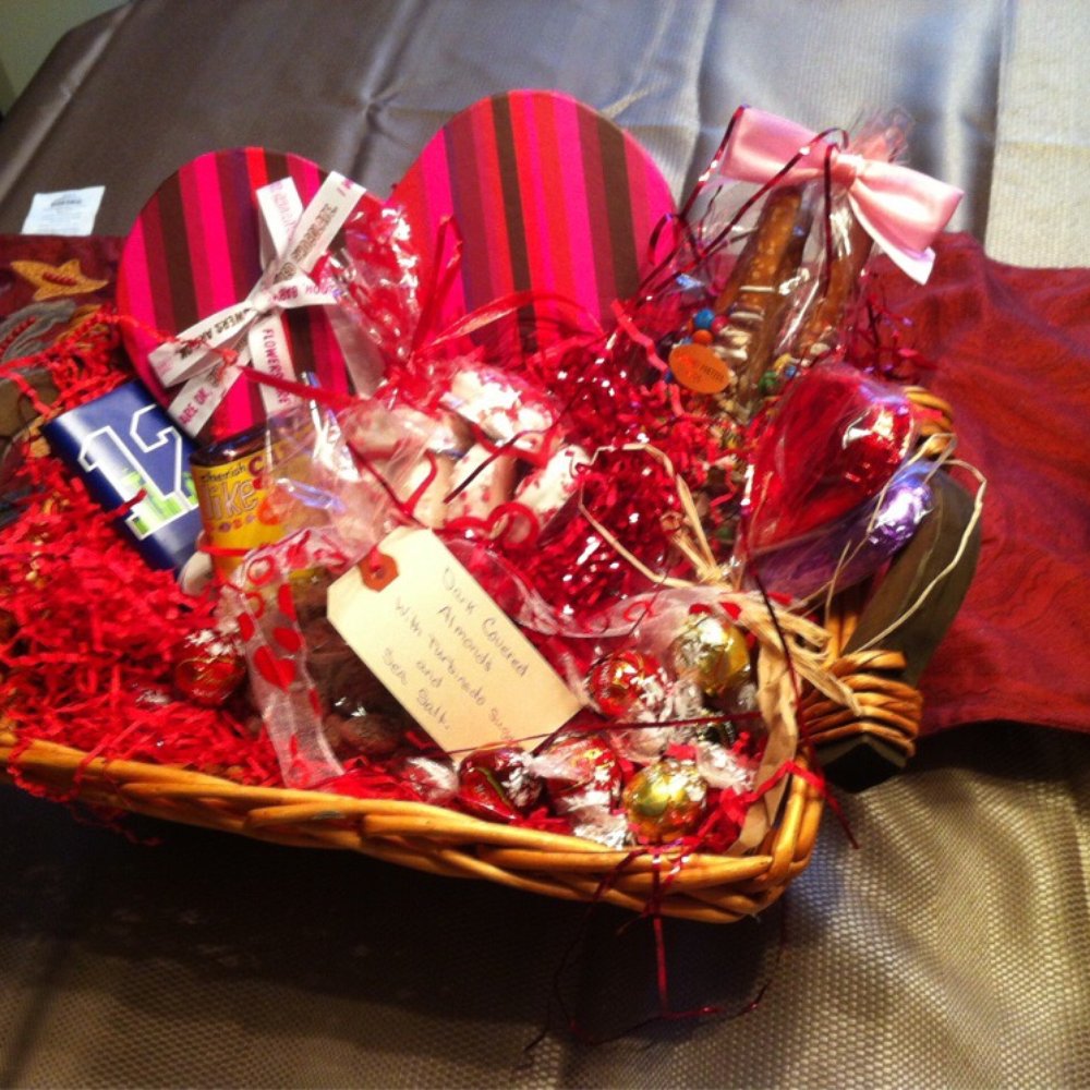 Melody's Flowers - The Valentine's basket sent to my Husband for Valentine's Day without the plastic wrapping. So many goodies! - Florists Near Me - Burlington, Washington Melody's Flowers - The Valentine's basket sent to my Husband for Valentine's Day without the plastic wrapping. So many goodies! - Florists Near Me - Burlington, Washington