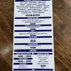 Parlor Doughnuts - Menu.