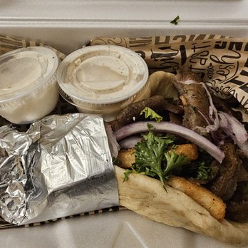 Simple Gyro - NY style gyro with the sauce on the side. - Halal Near Me - Columbus, Georgia