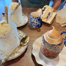 Affogato, s'mores cruffin & blueberry lemon mascarpone cake. Affogato, s'mores cruffin & blueberry lemon mascarpone cake.