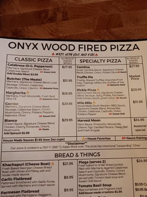 Menu photo 5 Onyx Wood Fire Pizza Springdale, UT Menu photo 5 Onyx Wood Fire Pizza Springdale, UT