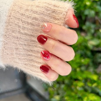 M2 Nail Lounge - Manicure with simple design - Nail Salons Near Me - Alhambra , California