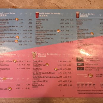 Sunmerry Bakery - Smaller Happy Lemon menu (Tea is only served AFTER 10 AM!) - Bakeries Near Me - Irvine, California
