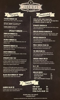 Menu photo 1 Fountains Tavern Johnson City, NY Menu photo 1 Fountains Tavern Johnson City, NY