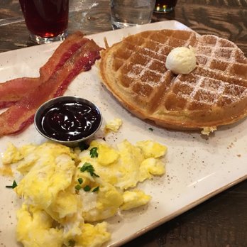 First Watch - Tri-fecta w/scrambled eggs and bacon - Breakfast & Brunch Near Me - Round Rock, Texas First Watch - Tri-fecta w/scrambled eggs and bacon - Breakfast & Brunch Near Me - Round Rock, Texas
