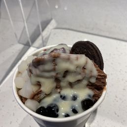 Shave ice chocolate snow