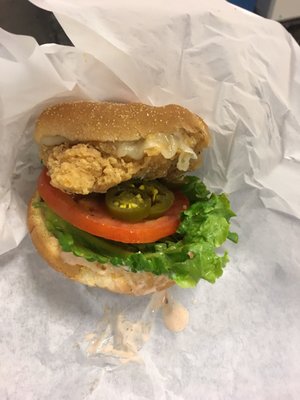 Photo of City Market - Seattle, WA, US. 3 kinds of hot chicken sandwich.