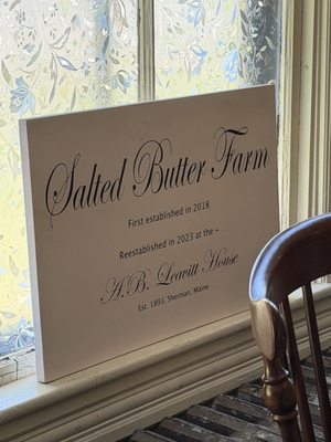 Menu photo 1 Salted Butter Farm Sherman, ME Menu photo 1 Salted Butter Farm Sherman, ME