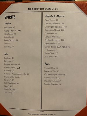 Menu photo 5 Thirsty Fox Lexington, KY