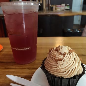 The Nook - Toffee cupcake and Blueberry Iced Green Tea - Coffee & Tea Near Me - Fairhaven, Massachusetts The Nook - Toffee cupcake and Blueberry Iced Green Tea - Coffee & Tea Near Me - Fairhaven, Massachusetts