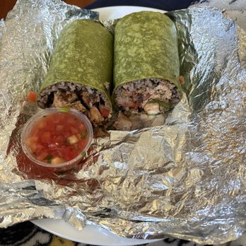 La Corneta Taqueria - Super Burrito Spinach Tortilla Grill Chicken, Black Beans, Rice, Cheese, salsa, guacamole, lettuce with a side of pico and verde sauce - Mexican Near Me - San Francisco, California La Corneta Taqueria - Super Burrito Spinach Tortilla Grill Chicken, Black Beans, Rice, Cheese, salsa, guacamole, lettuce with a side of pico and verde sauce - Mexican Near Me - San Francisco, California
