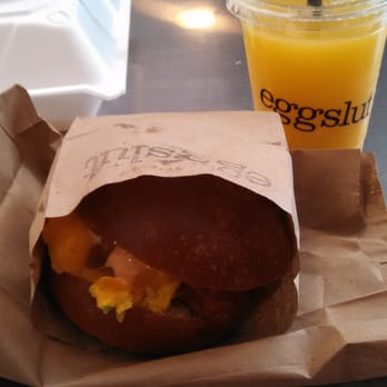 Eggslut - Fairfax add bacon and fresh orange juice - Breakfast & Brunch Near Me - Los Angeles, California Eggslut - Fairfax add bacon and fresh orange juice - Breakfast & Brunch Near Me - Los Angeles, California