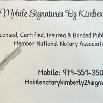 Mobile Signatures by Kimberly - Notaries Near Me Mobile Signatures by Kimberly - Notaries Near Me