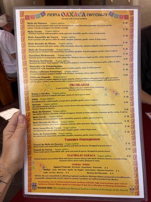 Menu photo 3 Fiesta Oaxaca Santa Fe, NM