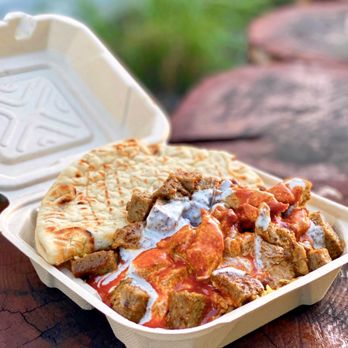 Falafel and Things - NYC Chicken & Gyro Over Rice w/ two salads, pita | $13 (BOMB!) - Food Trucks Near Me - Redwood City, California