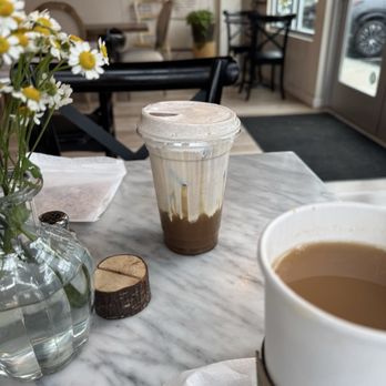 #theCafe - Hot English breakfast tea and a cold chai latte. - Cafes Near Me - Brookfield, Connecticut #theCafe - Hot English breakfast tea and a cold chai latte. - Cafes Near Me - Brookfield, Connecticut