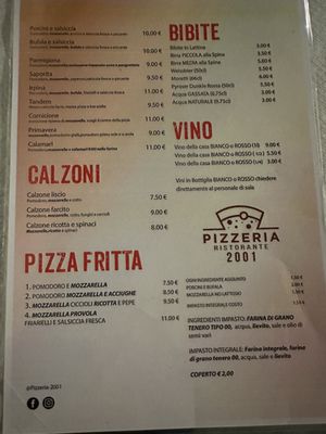 Menu photo 2 Pizzeria 2001 Lecco, SO