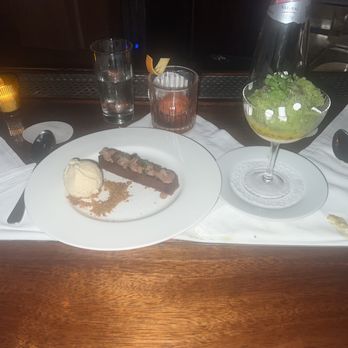 Somerville - Manjari torte and sorrel and pear granita - Steakhouses Near Me - Los Angeles, California