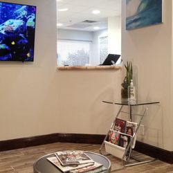 Glen B Mitchell, DDS - Receptionist desk (video aquarium, relaxing music, reading material, complimentary k-cup coffee or bottled water while you wait)