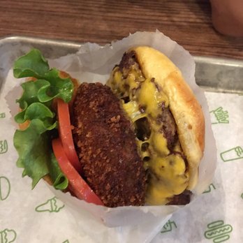 Shake Shack Glendale - Shack stack (basically a cheeseburger and a srhoom burger together) - Burgers Near Me - Glendale, California