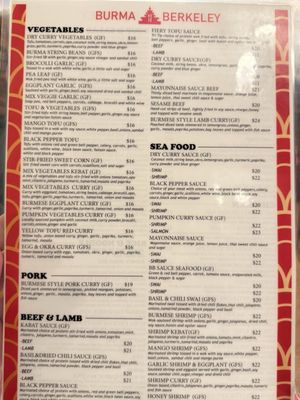 Menu photo 3 Burma Berkeley Berkeley, CA