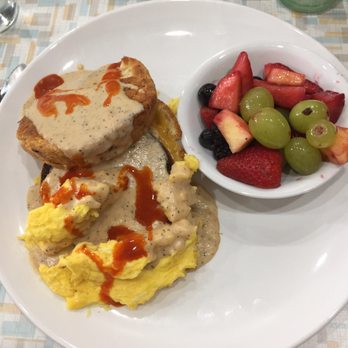 Aurora - Fork + Knife with a heavy dose of Cholula plus fresh fruit. - Coffee & Tea Near Me - Oklahoma City, Oklahoma