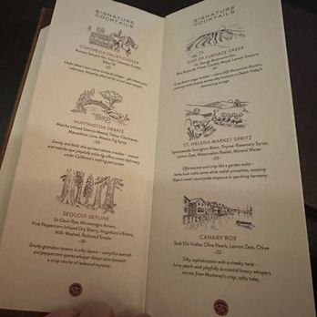 Napa Rose - Drink menu - American Near Me - Anaheim, California