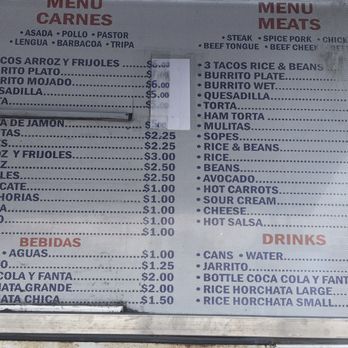 Taqueria Sanchez - Menu (Spanish on the left and English on the left) - Mexican Near Me - Oklahoma City, Oklahoma Taqueria Sanchez - Menu (Spanish on the left and English on the left) - Mexican Near Me - Oklahoma City, Oklahoma