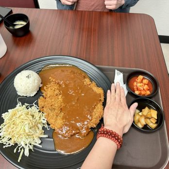 Katsu City - King Katsu size compared to my hand- 2xs the size of my hand!! - Korean Near Me - West Jordan, Utah Katsu City - King Katsu size compared to my hand- 2xs the size of my hand!! - Korean Near Me - West Jordan, Utah